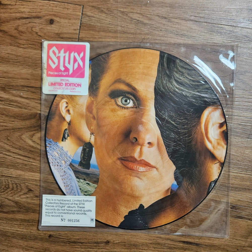STYX Pieces Of Eight A&M Records 1978 PR 4724 Picture Disc Hype Stickers Sealed